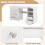 Costway Folding Sewing Table With Charging Station Sewing Machine Cart Table-White 7