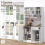 Costway 180cm Tall Pantry Cabinet Kitchen Cabinet Freestanding Buffet Cupboard 7