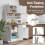 Costway 180cm Tall Pantry Cabinet Kitchen Cabinet Freestanding Buffet Cupboard 6