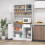 Costway 180cm Tall Pantry Cabinet Kitchen Cabinet Freestanding Buffet Cupboard 3