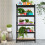 Costway 5-Tier Storage Rack Metal Storage Shelves With Adjustable Boards-Black 10