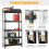 Costway 5-Tier Storage Rack Metal Storage Shelves With Adjustable Boards-Black 4