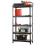 Costway 5-Tier Storage Rack Metal Storage Shelves With Adjustable Boards-Black 1