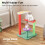 Costway 69CM Cute Cat Tree Multi-Level Aesthetic Fruit Cat Tower-Multicolour 4