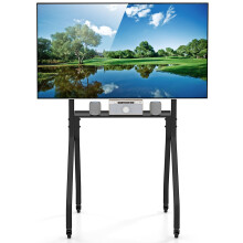 Mobile TV Stand Rolling TV Cart for 43”-100” Flat/Curved Screens