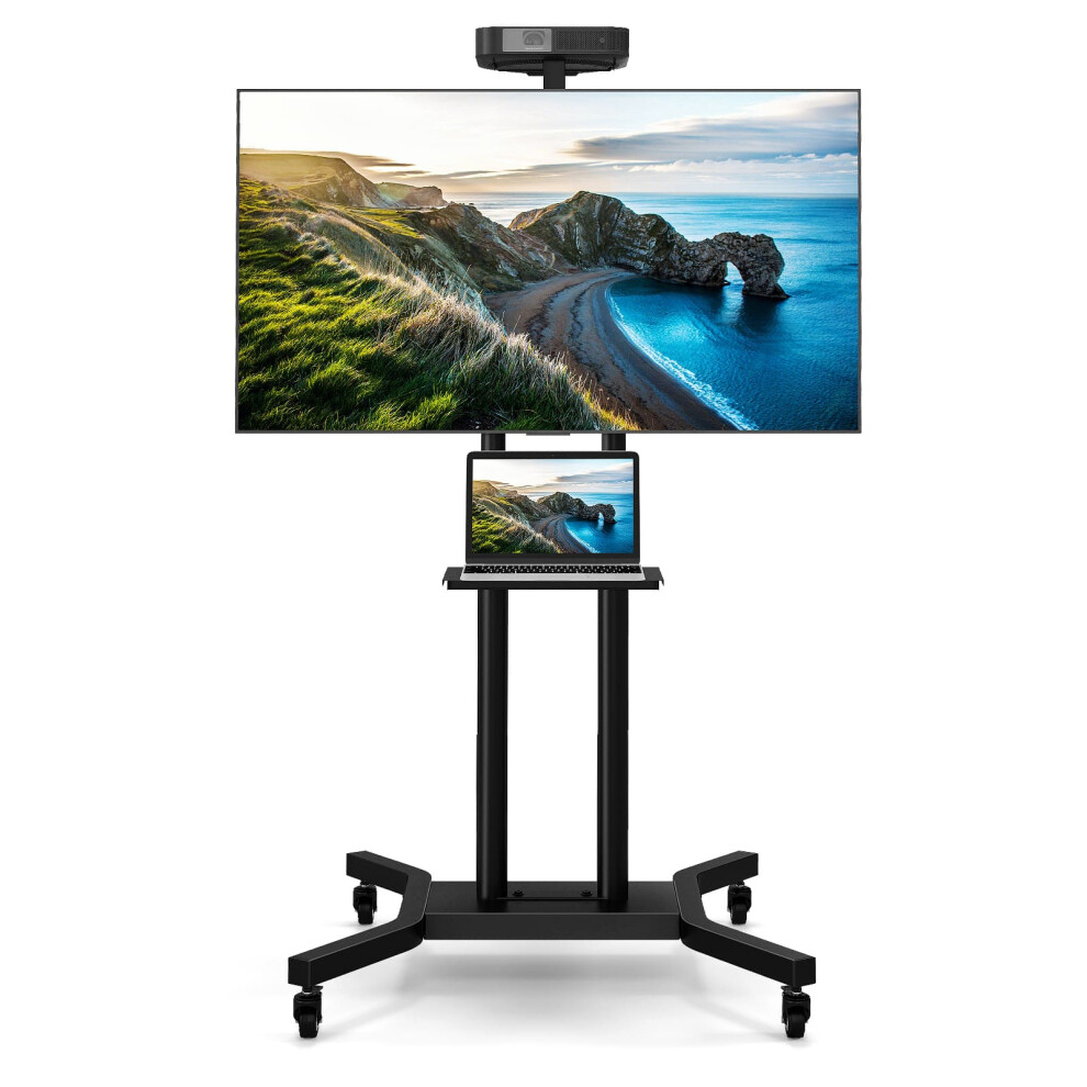 Mobile TV Stand Height Adjustable TV Cart  for 32-70 Inch LCD