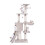 Costway 140cm Tall Cat Tree Multi-Layer Cat Tower With Sisal Scratching Posts-Beige 1