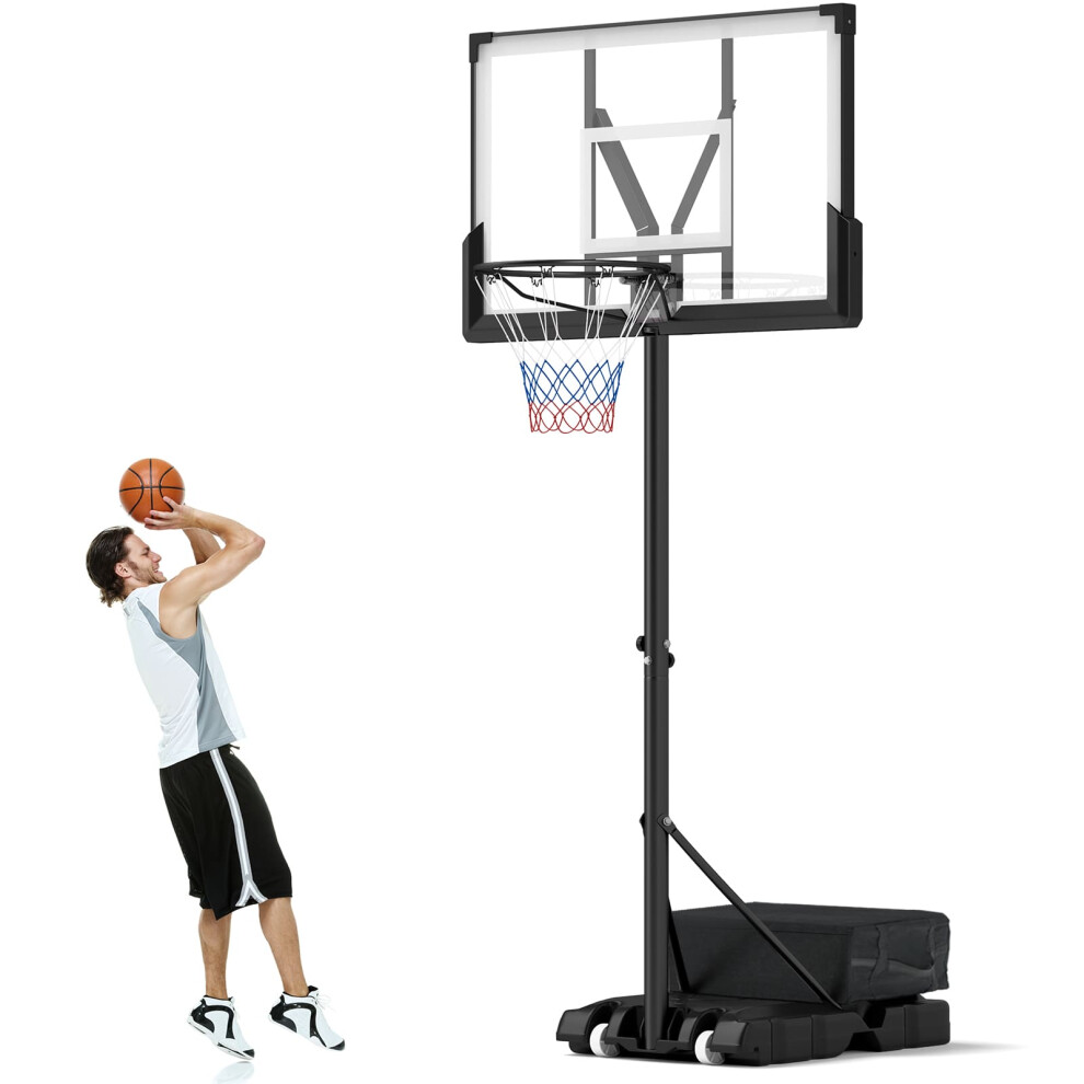 Portable Basketball Hoop 4.1-10 Ft Adjustable Basketball Goal System