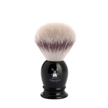 MHLE Classic Silvertip Badger Fiber Brush | Kivl minosgu fekete gyanta foganty | Luxus borotvlkozsi kiegszto frfiaknak
