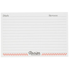 Weatherbee Recept Cards 4-tum x 6 tum uppsttning av 24