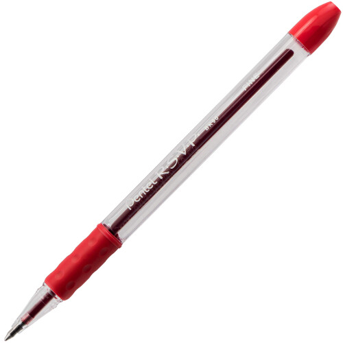 Pentel Pentel RSVP Μπλε Στυλό, Λεπτή Γραφή, (0.7mm), Κόκκινο Μελάνι, Πακέτο 5 (BK90BP5B) 1