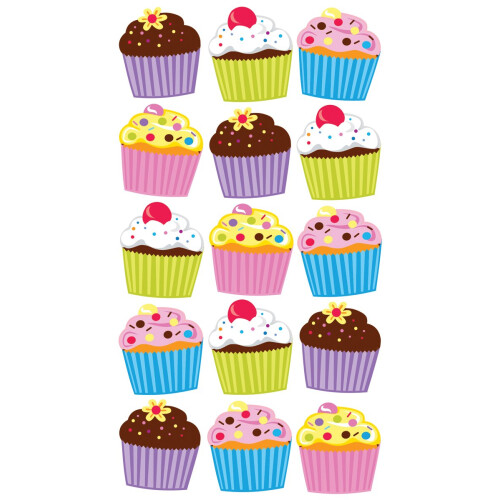 Sticko Bright Vellum s Glitter Cupcakes matrick