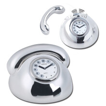 Natico Telephone Ringing Clock Silver (10-1160)