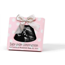 Girl Under Construction Psalm 139:14 Pink Polka Dot 4.5 x 5 Wood Sonog
