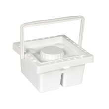 Creative Mark Brush Basin - All in One Unit for Storage Shaping Cleaning and Soaking - 6.5 x 6.5 x 3.5"""" with Lid