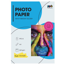 PPD 50 Blatt Inkjet-Hochglanz-Fotopapier, 8,5 x 11, 64 lbs, 240 g/m  , 10,9 mil, Briefgr    e, schwer, sofort trocknend und wasserfest (PPD-8-50)