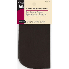 Dritz Twill 5 x 5-Inch 2 Count Brown Iron-On Patches
