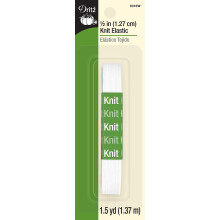 Dritz 9316W Knit Elastic  1/2-Inch by 1-1/2-Yard  White