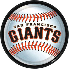 San Francisco Giants Multicolor Round Party Plates - 9"" (Packs of 18) - Perfect for Game Day Celebrations & Tailgating