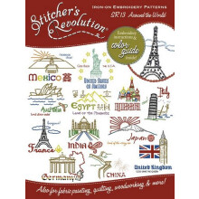 Stitcher's Revolution Iron-On Transfer Pattern for Embroidery Around The World Landmarks