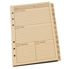 Rite in the Rain Weatherboof Weekly Calendar Set 5 """" X 7 """" Tan Sheets 65 uger (nr. 9260W)