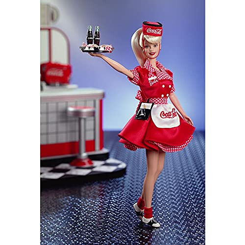 Barbie Mattel 1998 Barbie Collector Edition: Coca-Cola Barbie ως Σερβιτόρα. 1