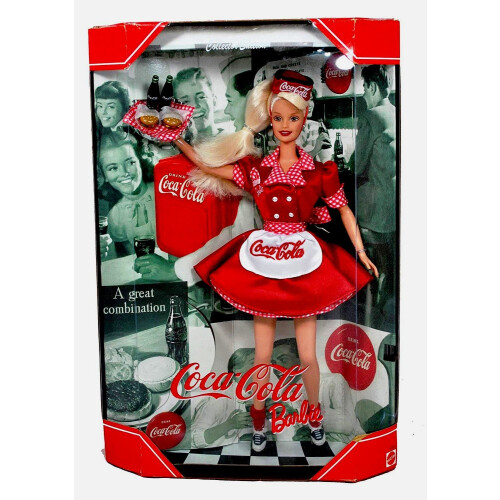 Barbie Mattel 1998 Barbie Collector Edition: Coca-Cola Barbie ως Σερβιτόρα. 2
