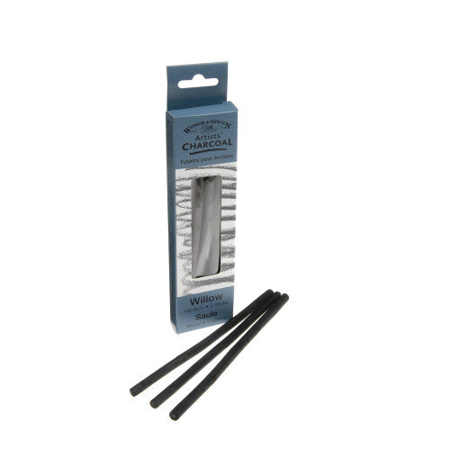 Winsor & Newton Artists   Willow Charcoal Medium, 3er-Box