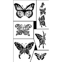 Armor Products Etch Rub N Etch Stencil 5-tommer med 8-tommer sommerfugle