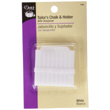 Dritz Holder with Sharpener  White Tailor's Chalk  1 Count (Pack of 1)