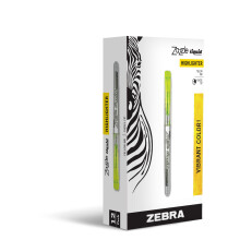 ZEBRA PEN Zazzle Liquid Ink Highlighter Chisel Tip Yellow 12-Count