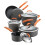 Sarah Jessica Parker Rachael Ray Brights Hard-Anodized Aluminum Nonstick Cookware Set with 1
