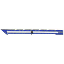 Dritz 7"""" Point Turner Seam Gauge Nickel s ciernou potlacou a modr m posuvn kom
