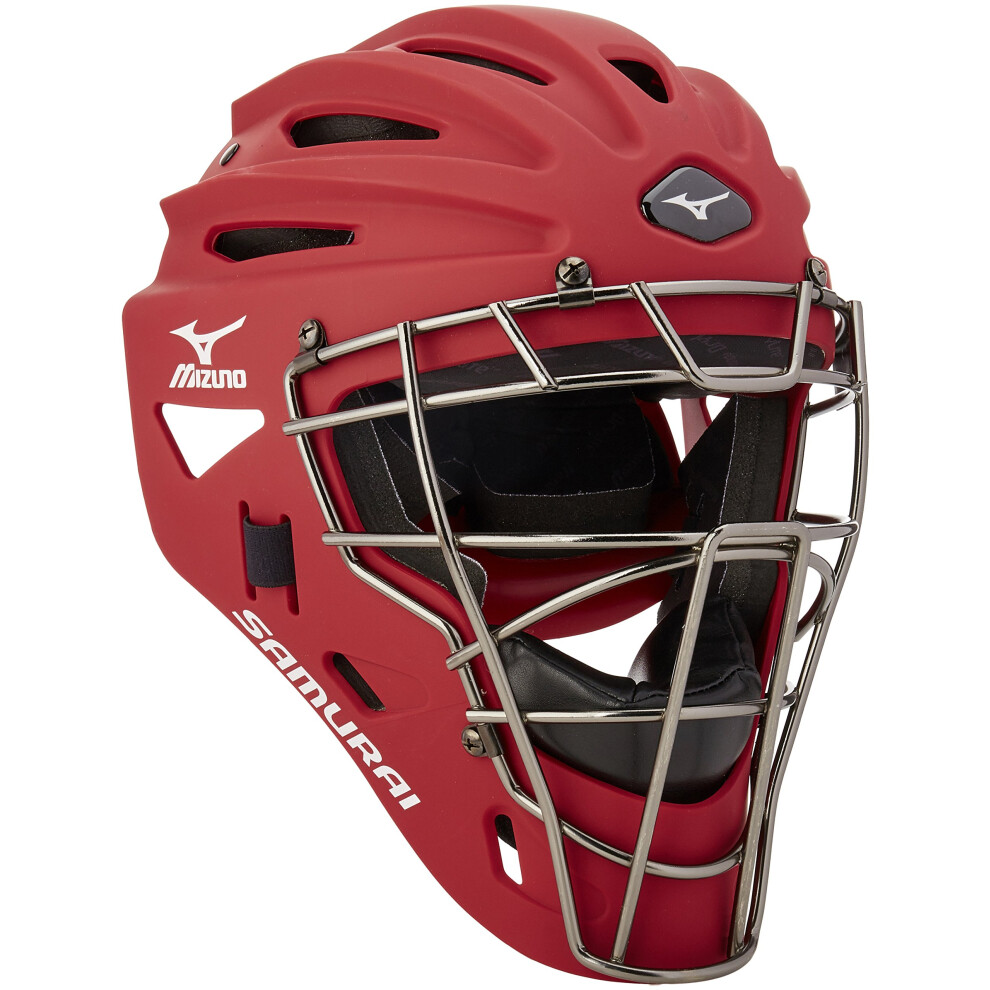 Photos - Protective Gear Set Mizuno Youth G4 Samurai Catcher's Helmet Red 380192.1010.01.0000