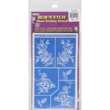 Armour Rub N Etch Stencil, Detailed Floral