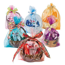 Fun Express Cellophane Easter Basket Bag Sortiment (Bulk Set med 72) Gavekurvfest Fest Supplies