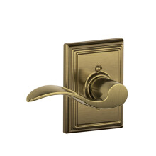 SCHLAGE Accent Lever with Addison Trim Non-Turning Lock in Antique Brass - Left Handed