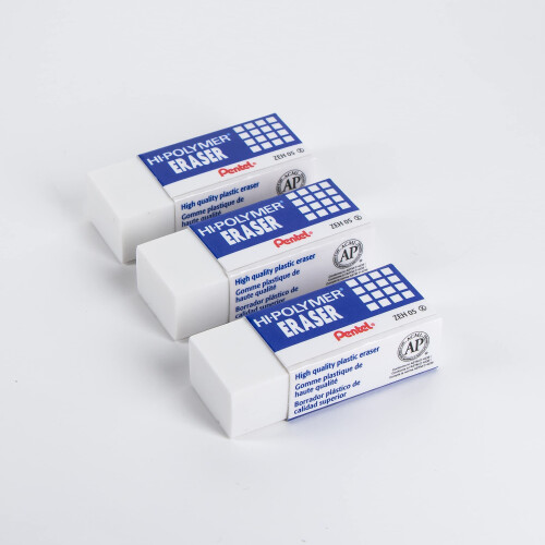 Pentel Pentel Hi-Polymer Block Eraser  Small  3 Pack (ZEH05BP2F) 2