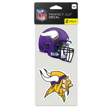 Wincraft NFL Minnesota Vikings Perfect Cut Decal (set van 2) 4"""" x 4""""
