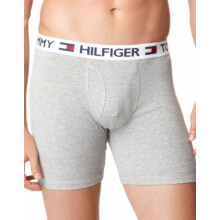Tommy Hilfiger Herrers 4 Pocket Boxer Brief, Grå/Mörkblå, Storlek L