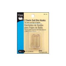 Dritz Swim Suit Bra Hook Clear 1'' 2/PK