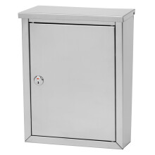 Architektonische Briefk   sten Regent Edelstahl-Briefkasten zur Wandmontage mit Abschlie   barkeit 2507PS-10 Edelstahl Kleines Fassungsverm   gen