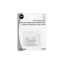 Dritz 99-34-61 Plastic Swim Suit Bra Hooks Clear 3/4-Inch 2-Count