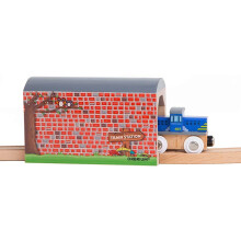 Orbrium Toys Grote Houten Treintunnelbaan Compatibel met Thomas Brio Chugginginton Set