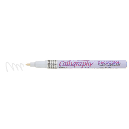 Uchida 125-C-0 Marvy Chisel Point Pen Tip Calligraphy Paint Marker  Wh 2