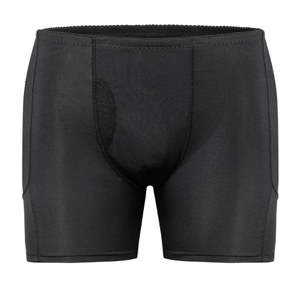 (black, M) Men&apos;s Ass Padded Boxer Briefs Hip Enhancer Panties Booty Lifter Butt Shaper Fake Ass Pads Underwear Push Up Shorts Seamless Underpants Bum Buster