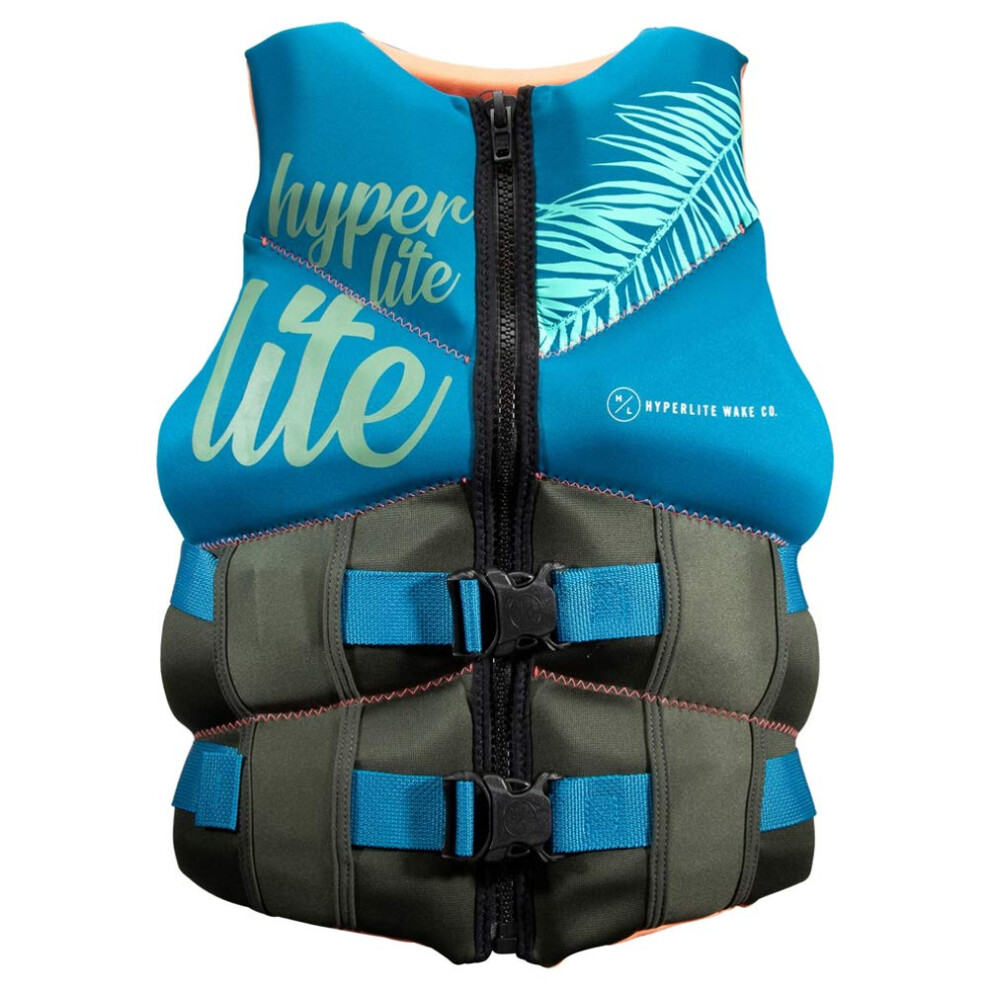 Gilet de wakeboard pour femme Hyperlite Logic CGA Bleu/Gris Taille XS