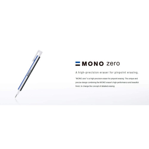 Tombow Holder Eraser, Mono Zero Τετράγωνος Σχηματιστής, Ασημί (EH-KUS04) 2
