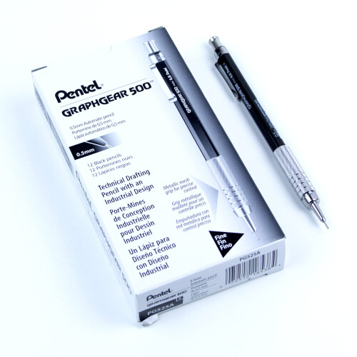 Pentel Μηχανικό Μολύβι Pentel Graph Gear 500 - 12 Τεμάχια (Συσκευασία 1)