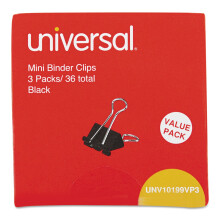 Universella Klämmor, Mini, Svart/Silver, 12/ förpackning